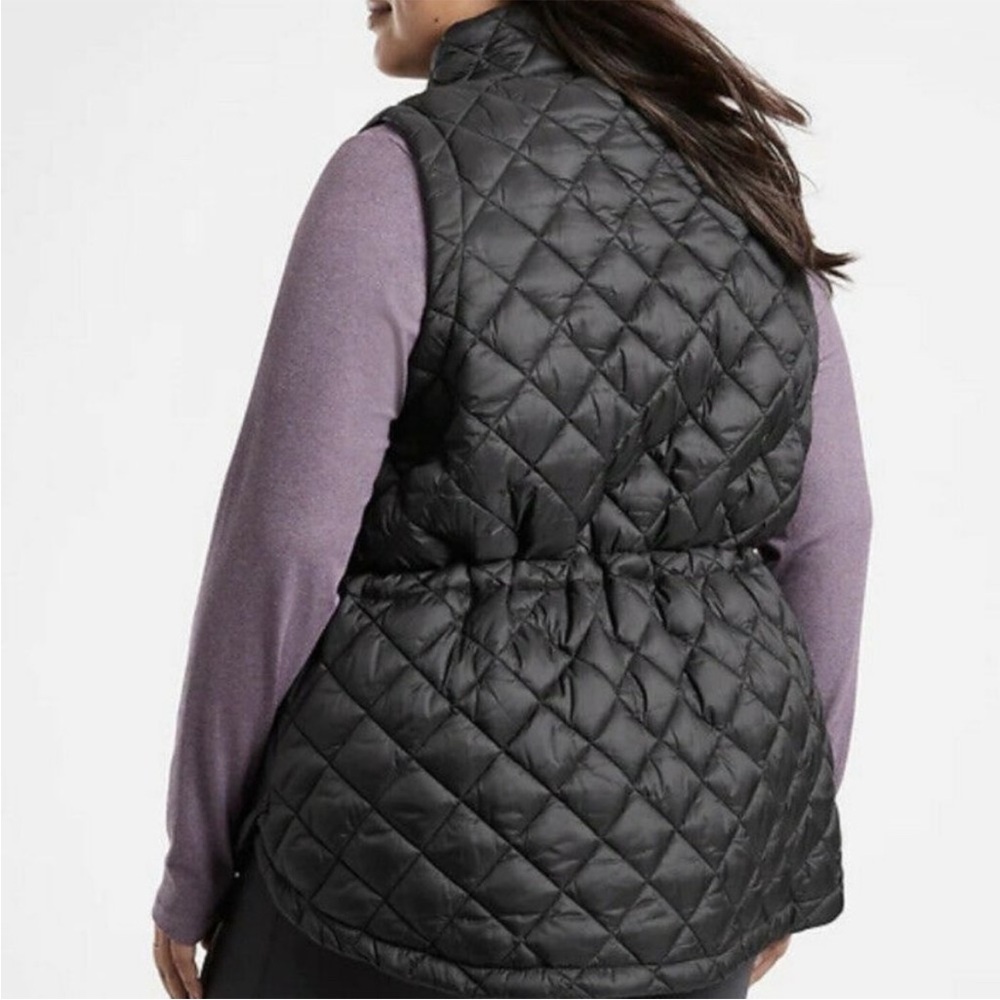 Athleta Whisper Featherless Black Vest Plus Size 3X